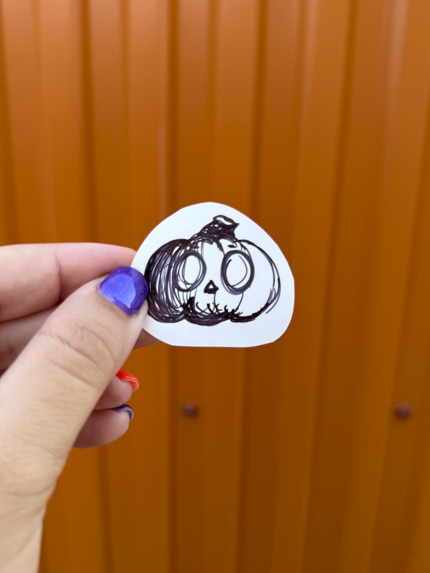 Set of 5 Handmade Pumpkins Stickers