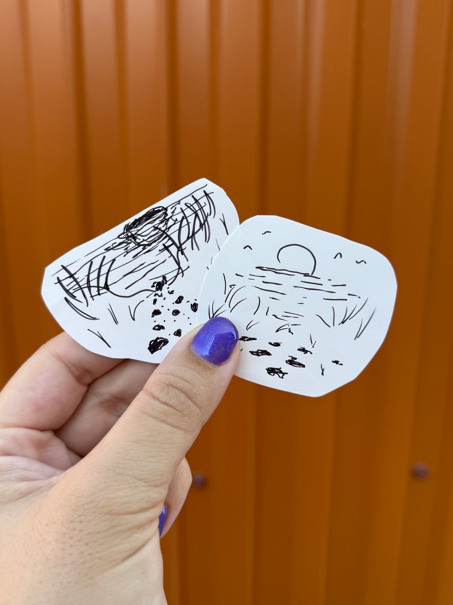 Set of 2 Handmade Beach Vibes Stickers