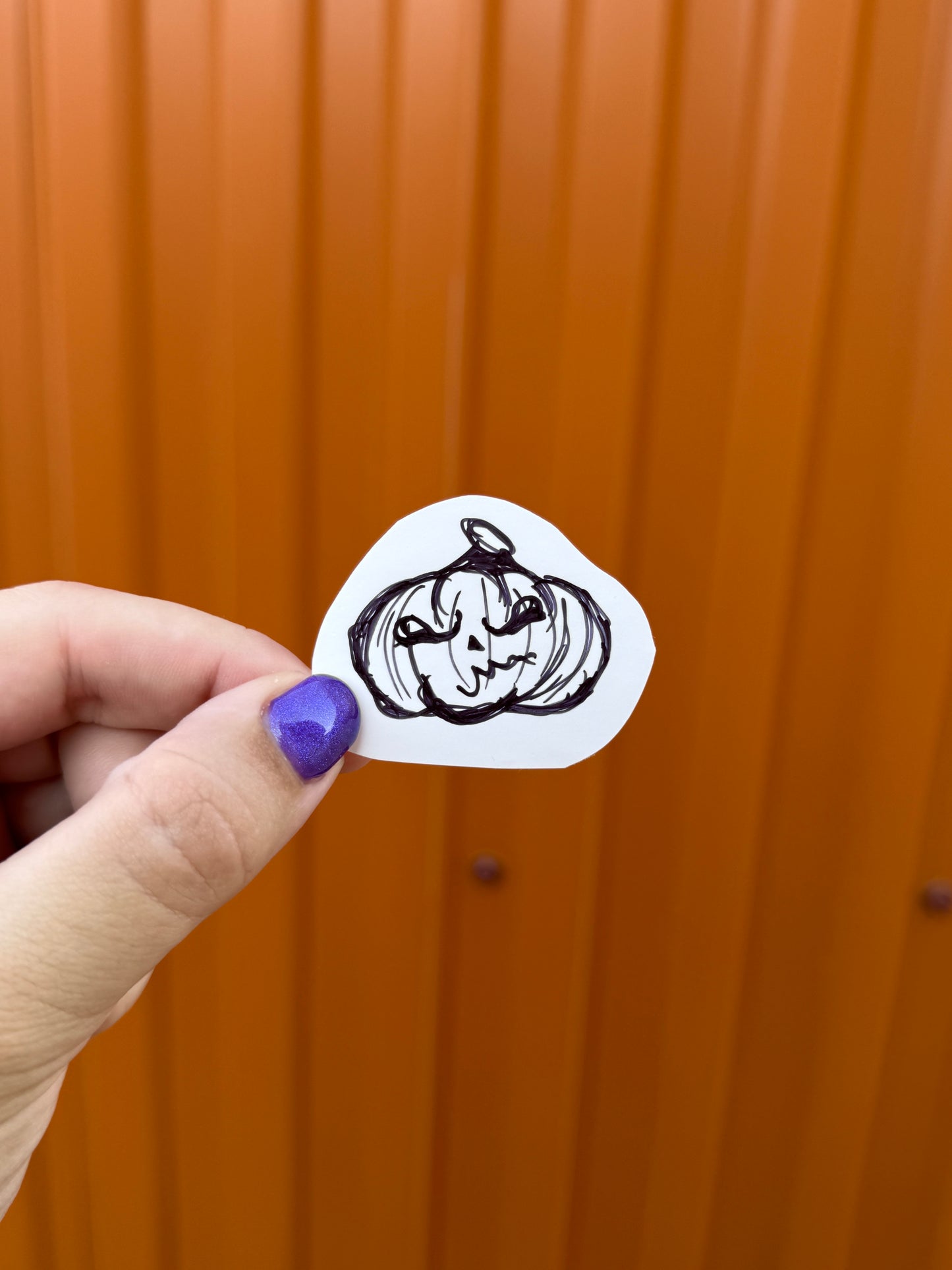 Set of 5 Handmade Pumpkins Stickers