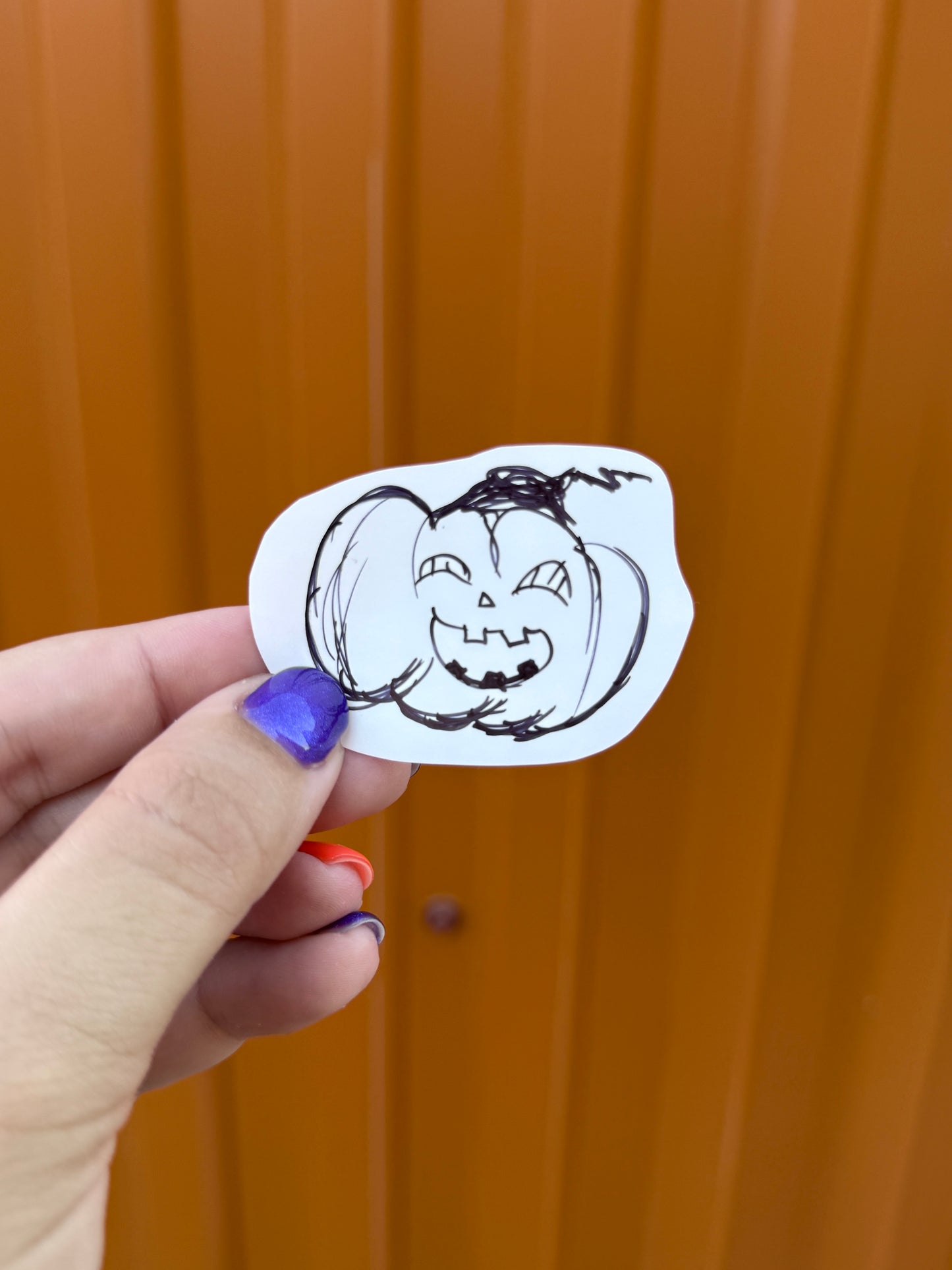 Set of 5 Handmade Pumpkins Stickers