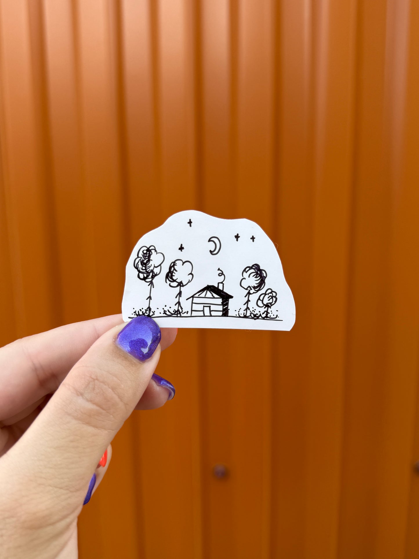 Set of 3 Handmade Camping Stickers
