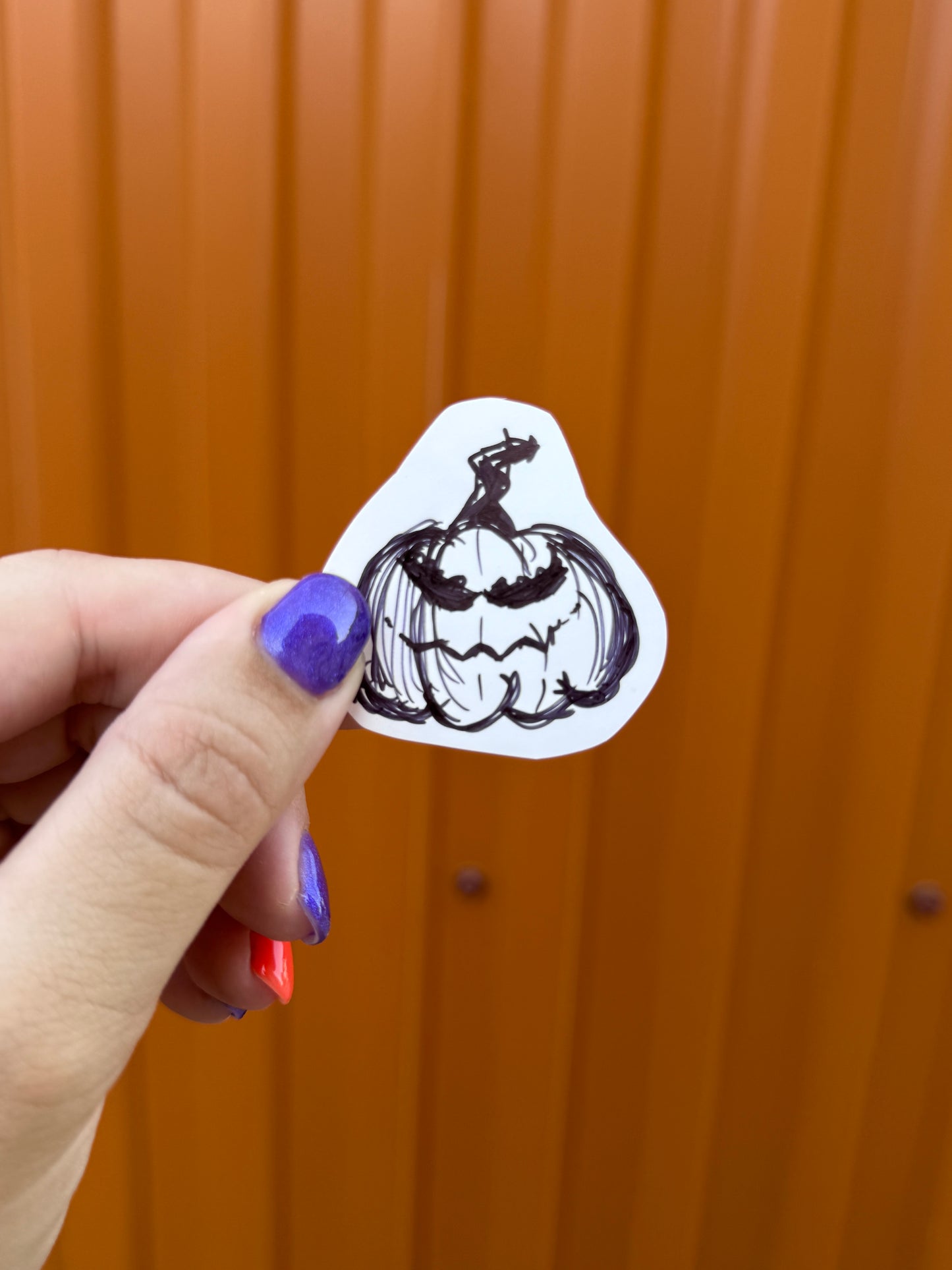 Set of 5 Handmade Pumpkins Stickers