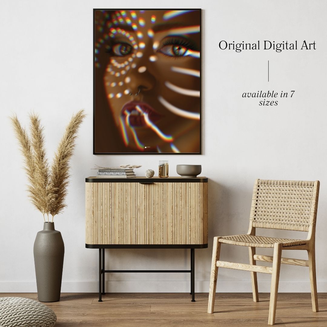 Under The Lights | Pixelated Digital Art Poster