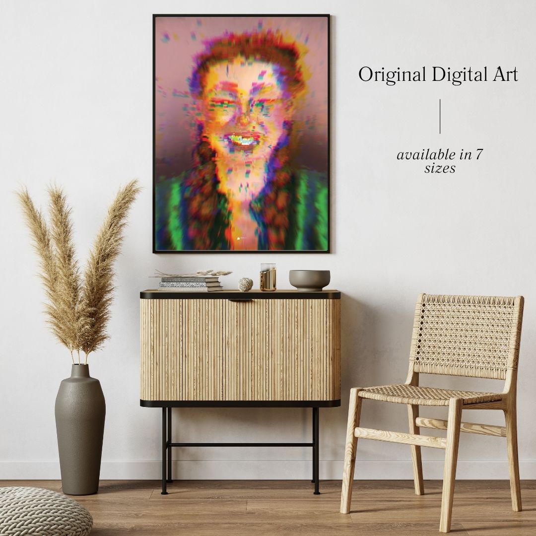 Turning Red | Pixelated Digital Art Poster