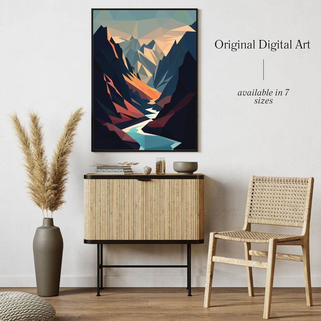 Brown | Mountains Art Poster