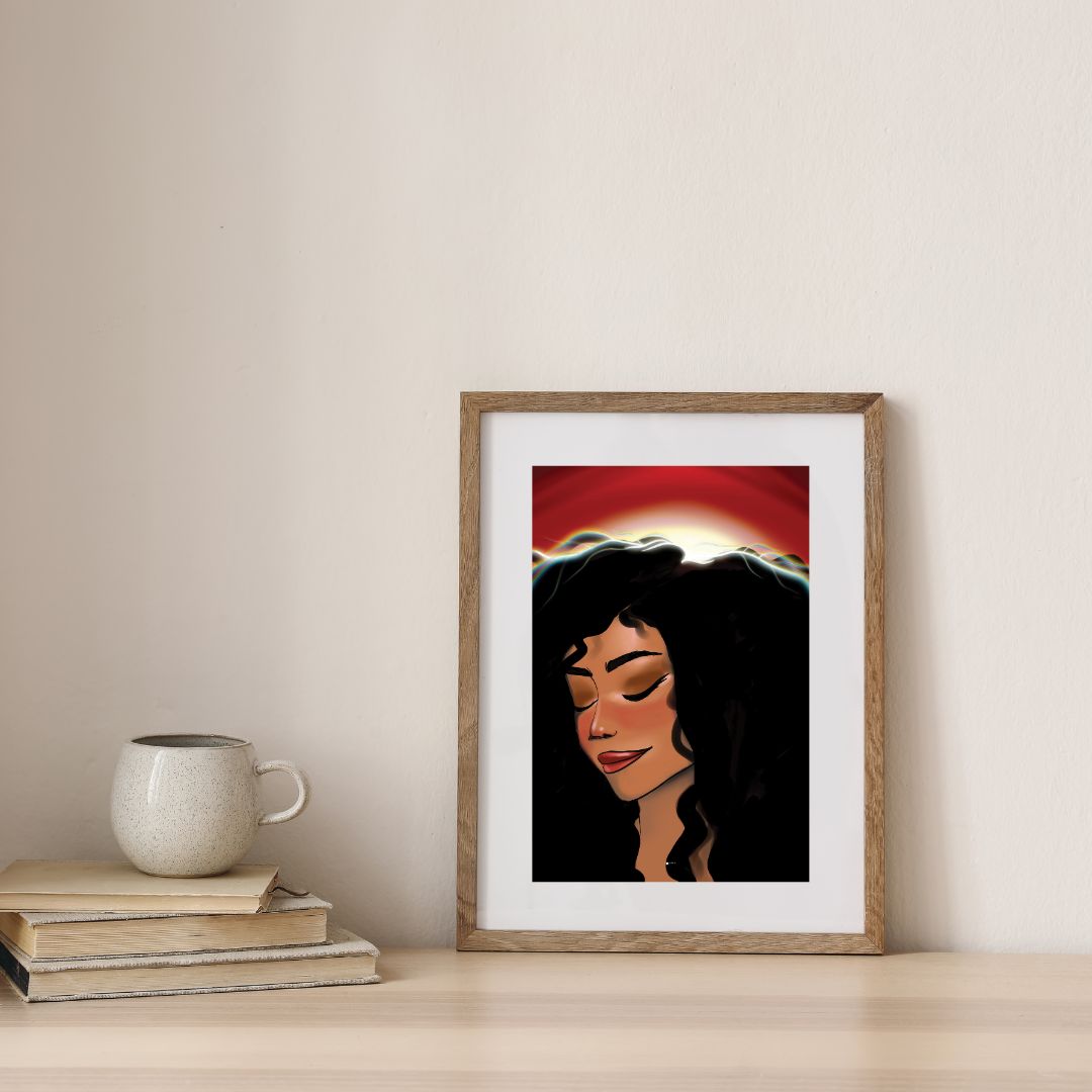 Red | Pixelated Digital Art Poster
