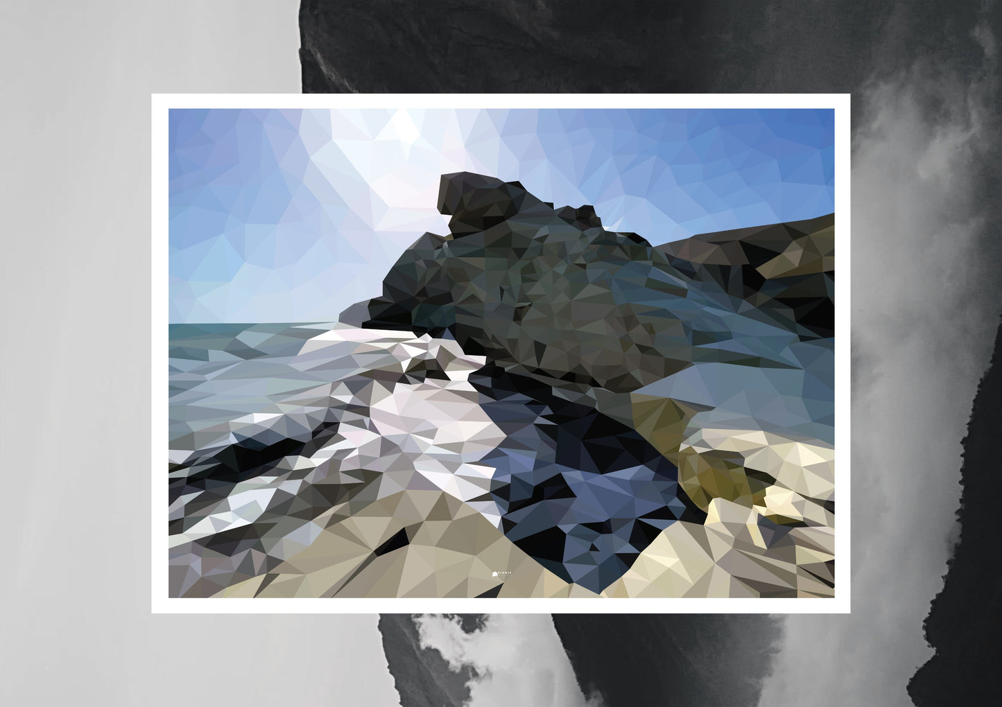 Cape Aspro | Low Poly Art Poster