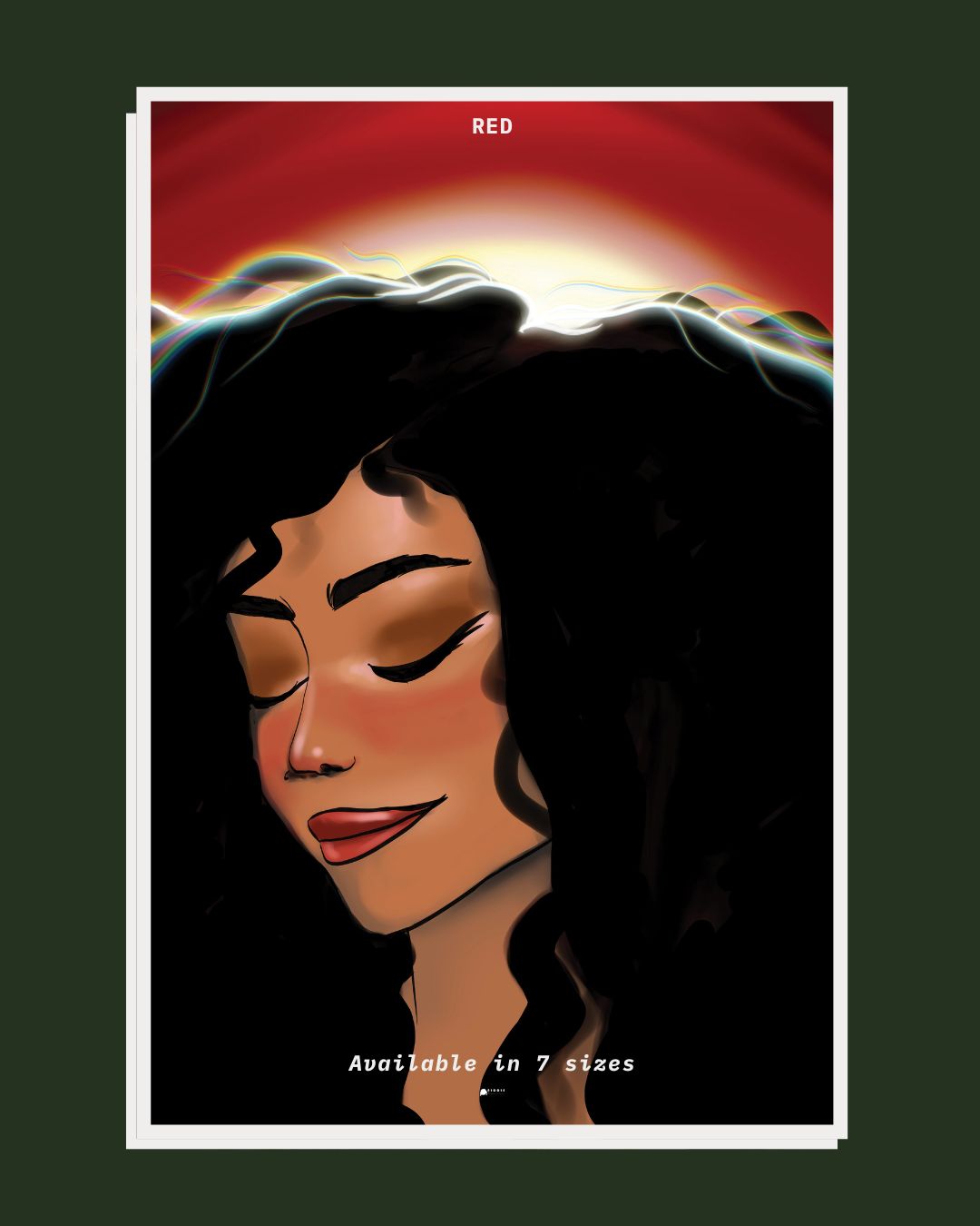 Red | Pixelated Digital Art Poster