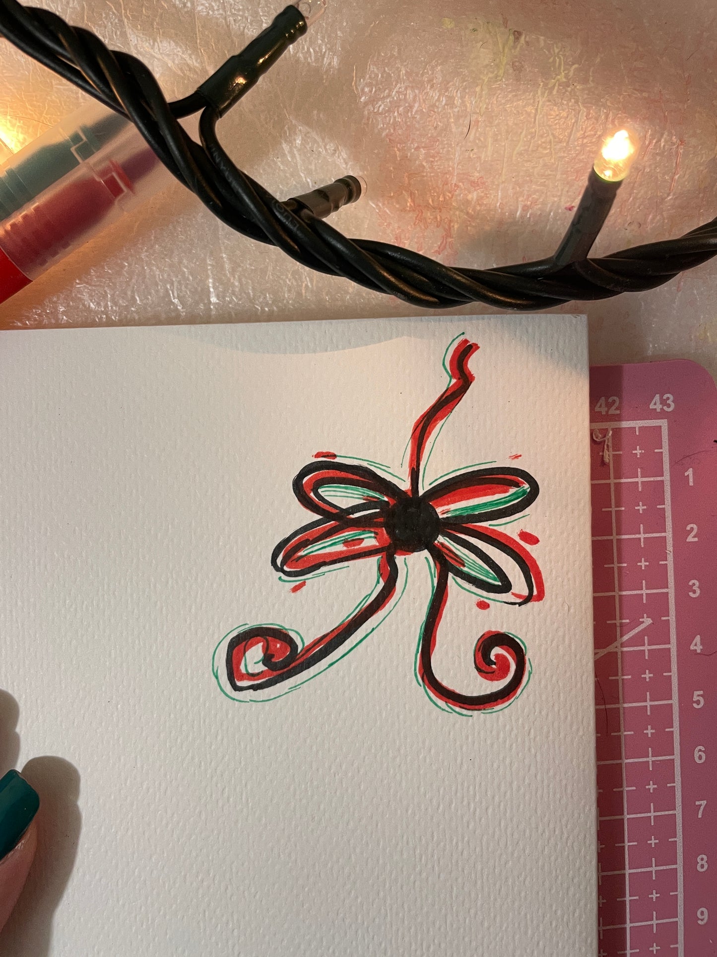 Cute Christmas Wreath | Handmade Card