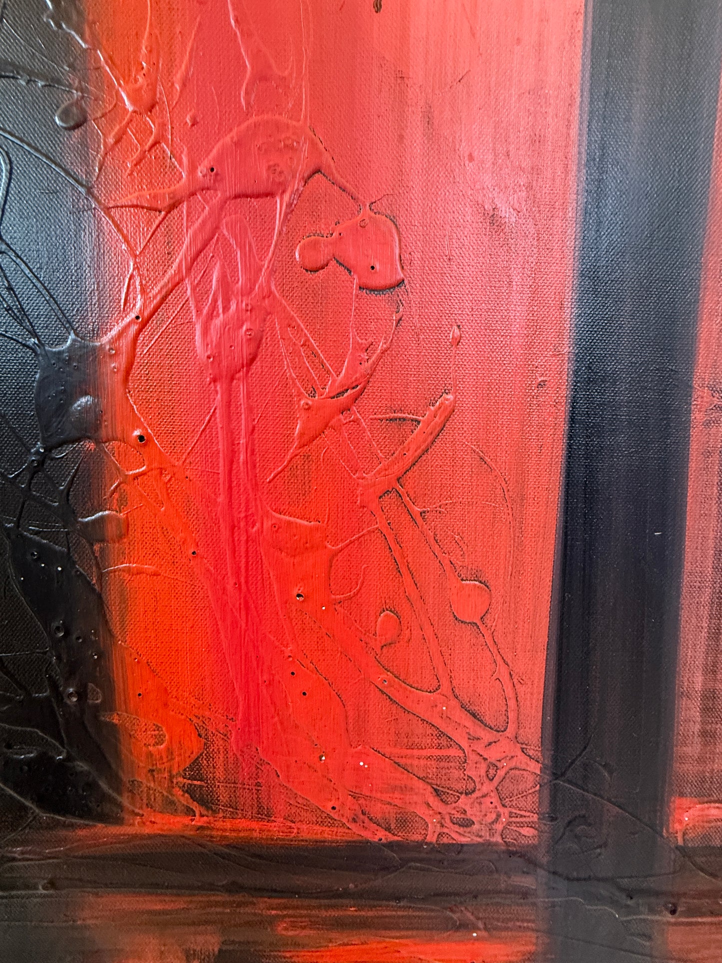 Squared Red | Contemporary Abstract Two Set Painting