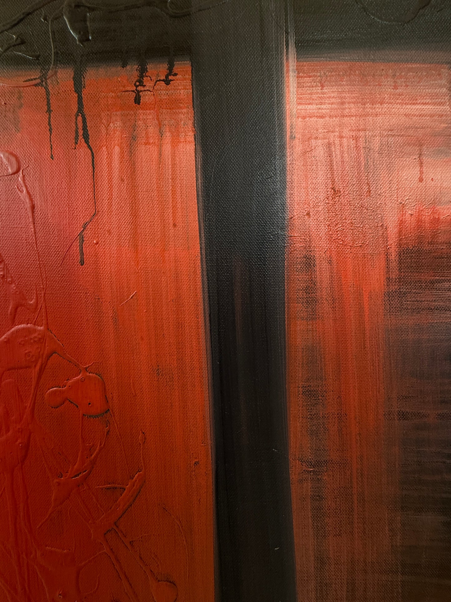 Squared Red | Contemporary Abstract Two Set Painting