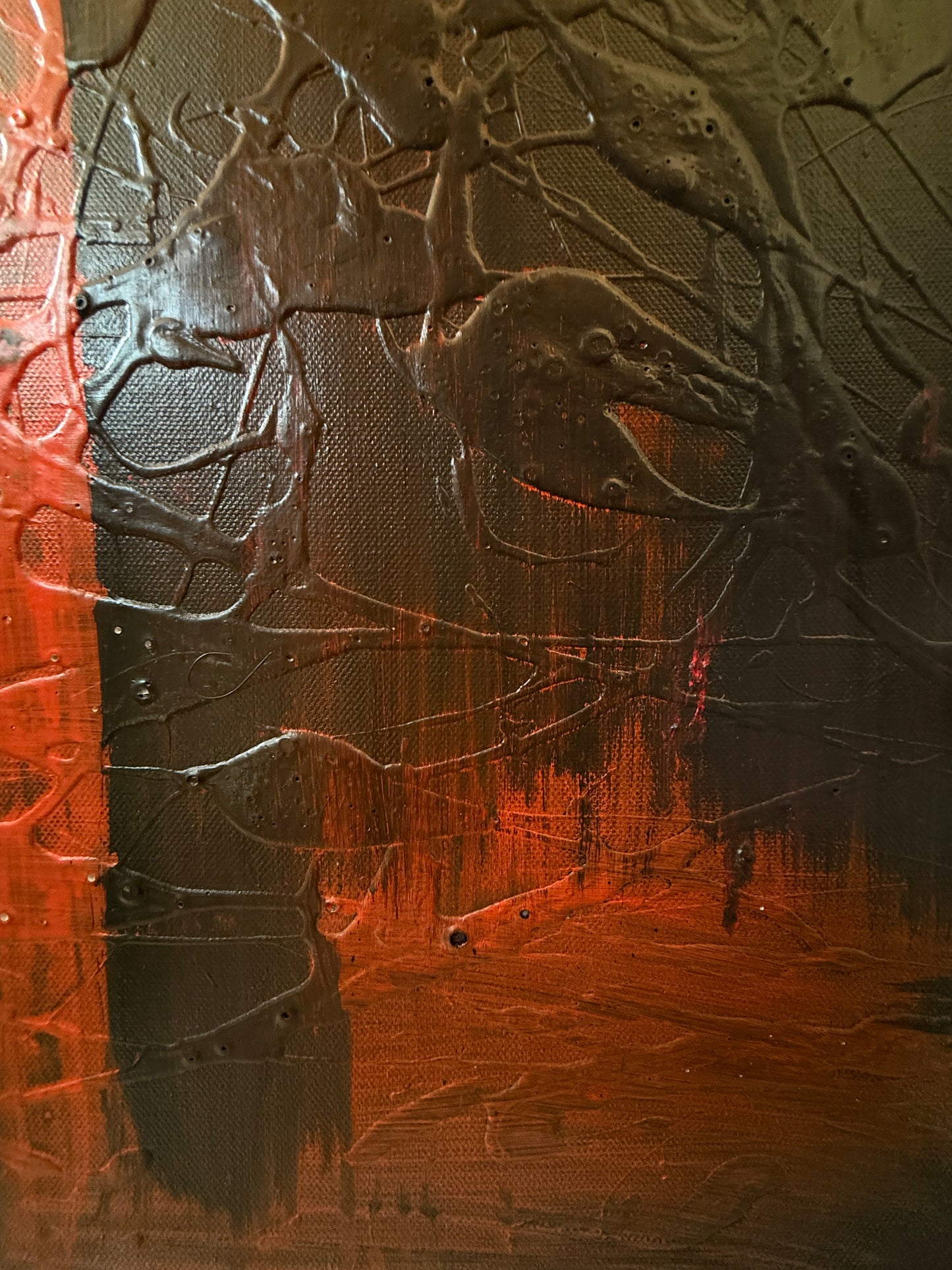 Squared Red | Contemporary Abstract Two Set Painting