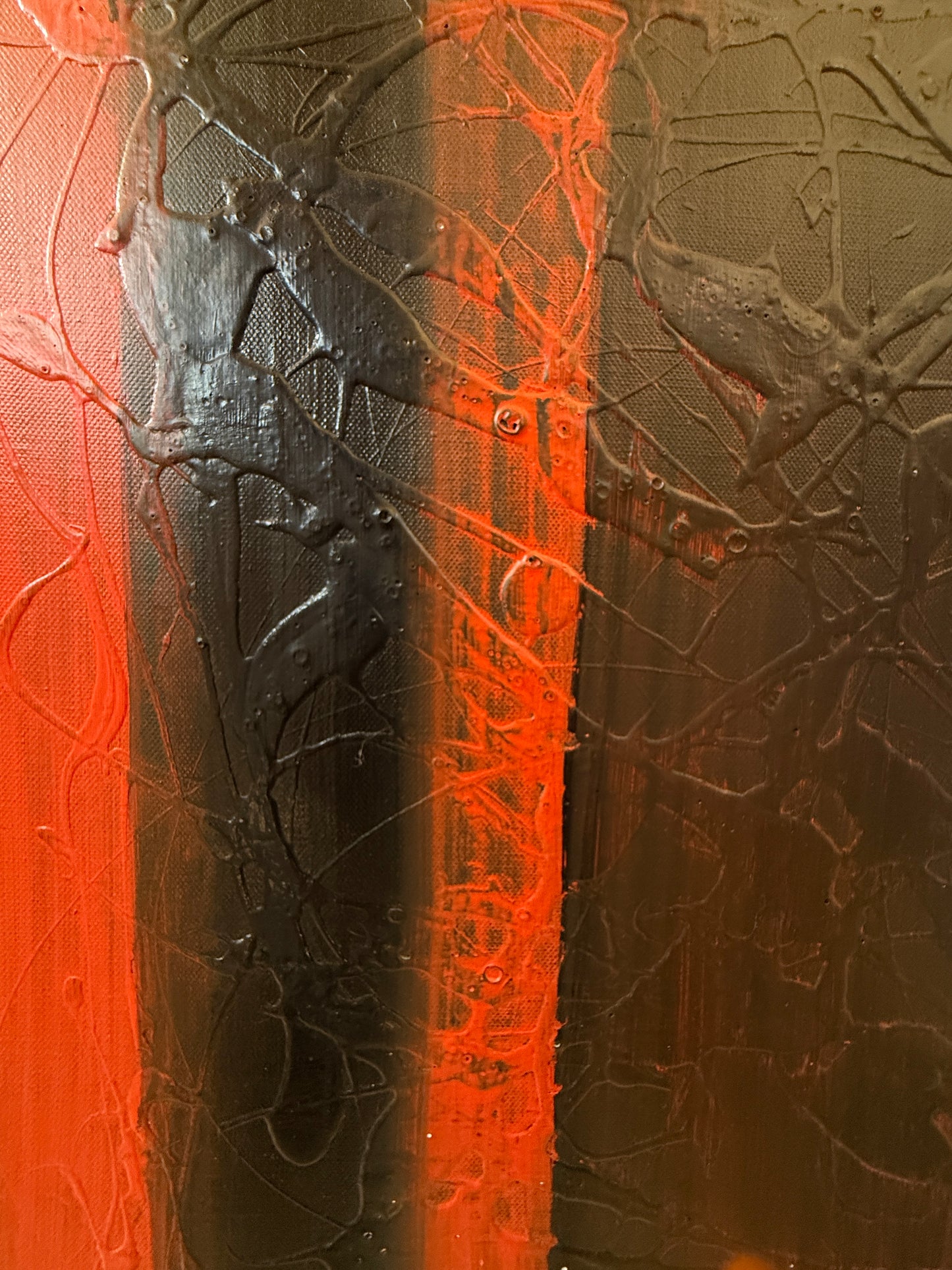 Squared Red | Contemporary Abstract Two Set Painting