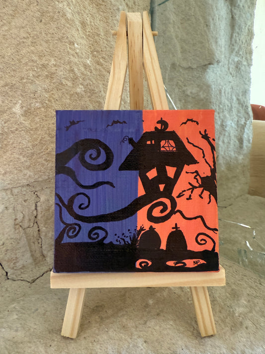 Halloween House Mini Canvas