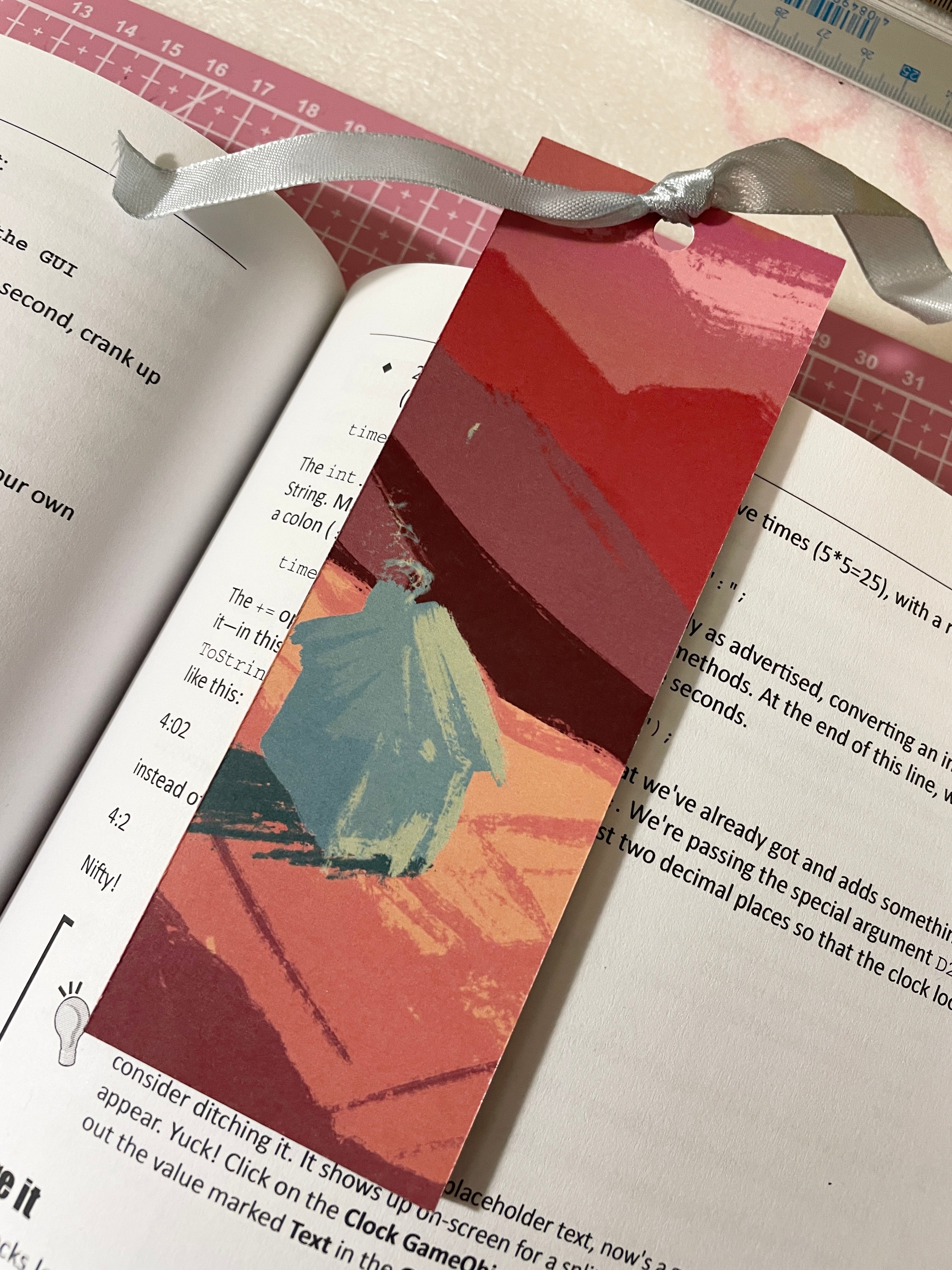 Little Hut on the Mountains Bookmark with Ribbon