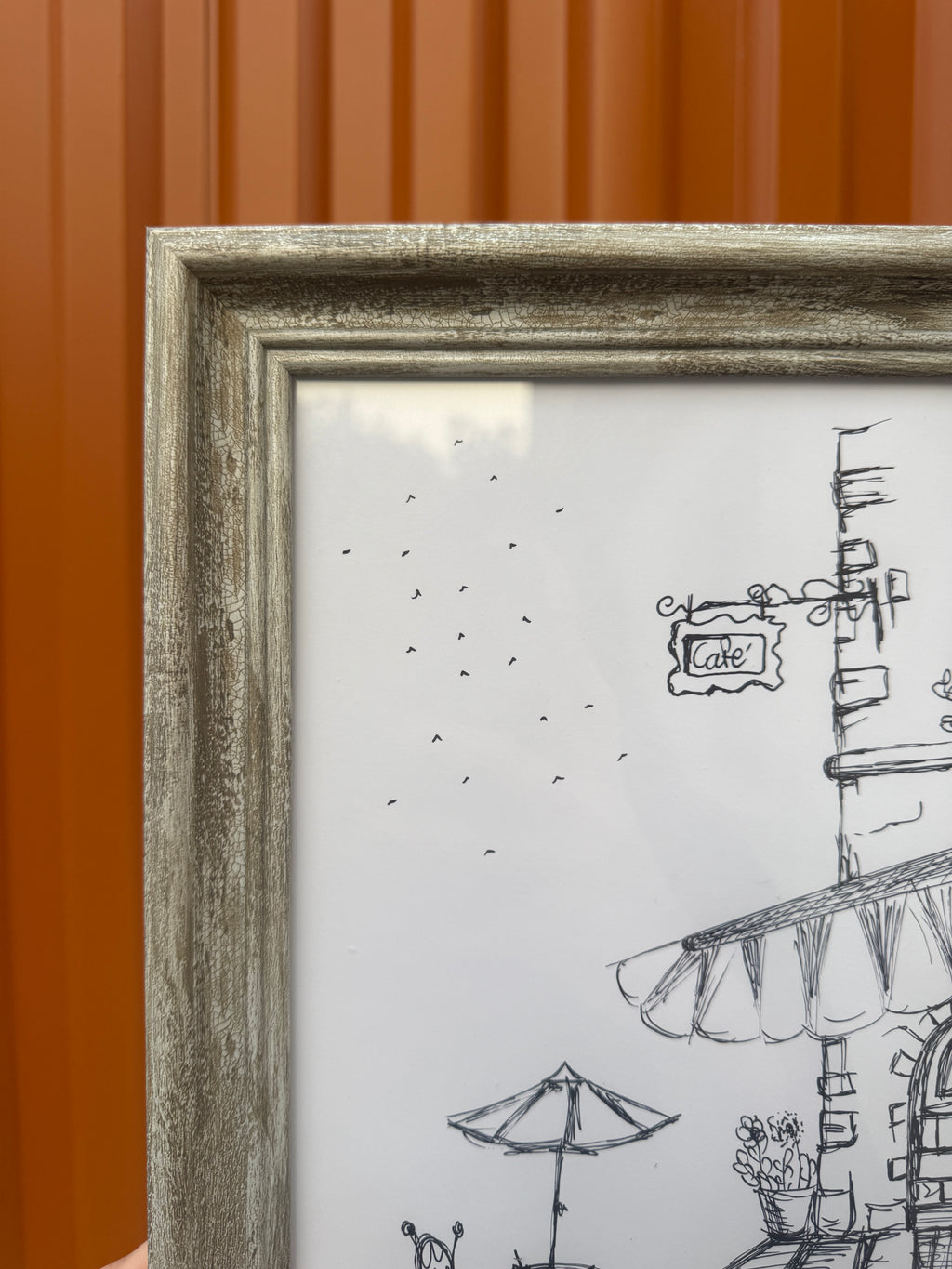 Little Cafe V.1 | Handmade Framed Poster – Original Artwork Wall Decor