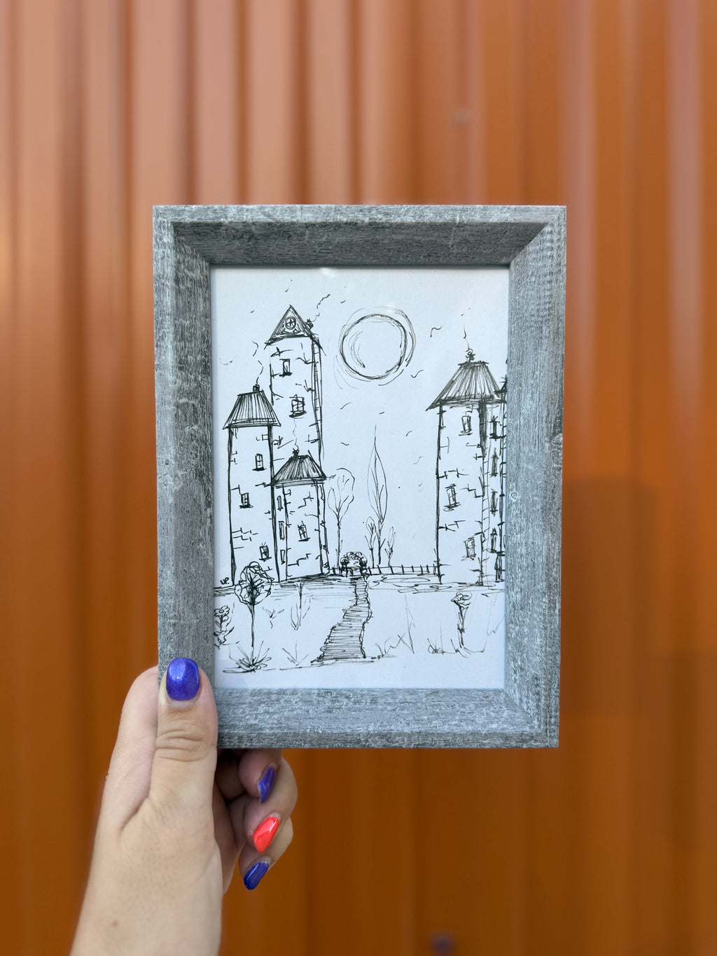 Cartoon City | Framed Handmade Poster