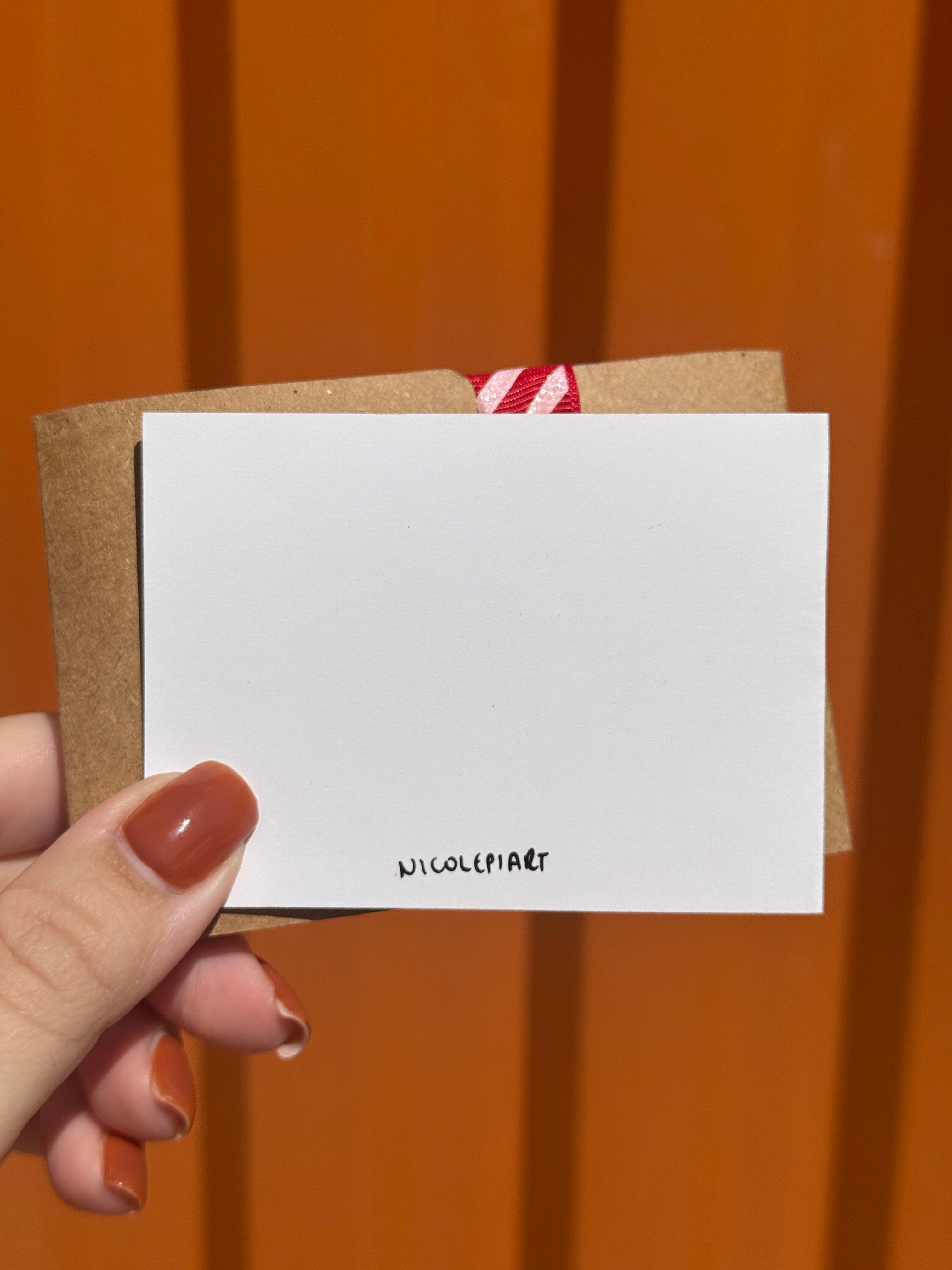 Cute Little Houses | Mini Handmade Greeting Card – Original Illustrated Card