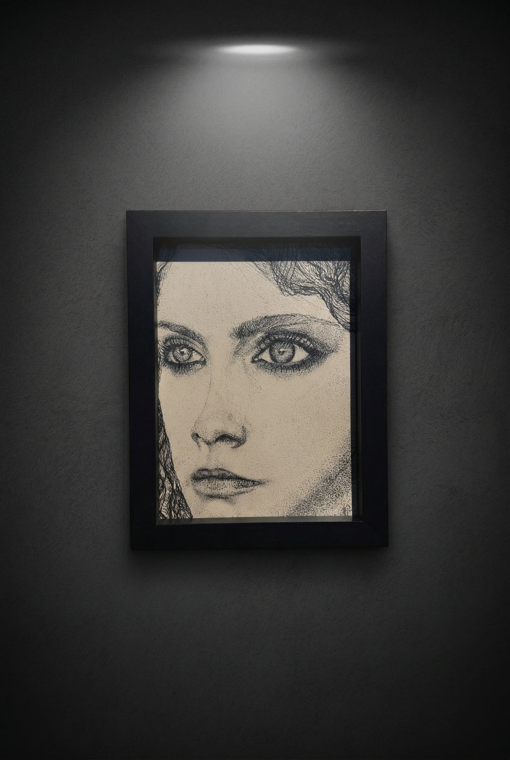 Girl Illustration | Handmade Framed Poster – Original Artwork Wall Decor