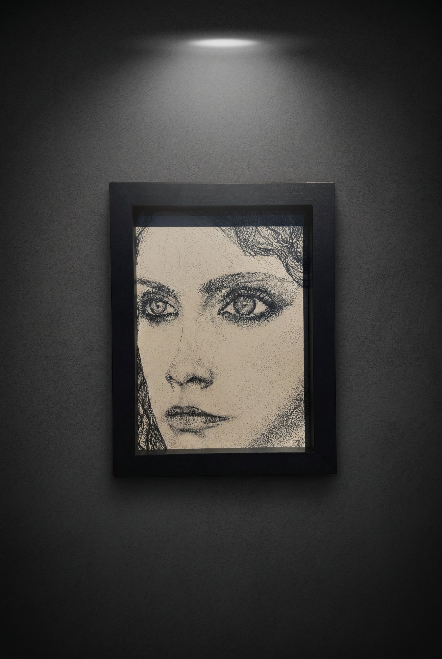 Girl Illustration | Handmade Framed Poster – Original Artwork Wall Decor