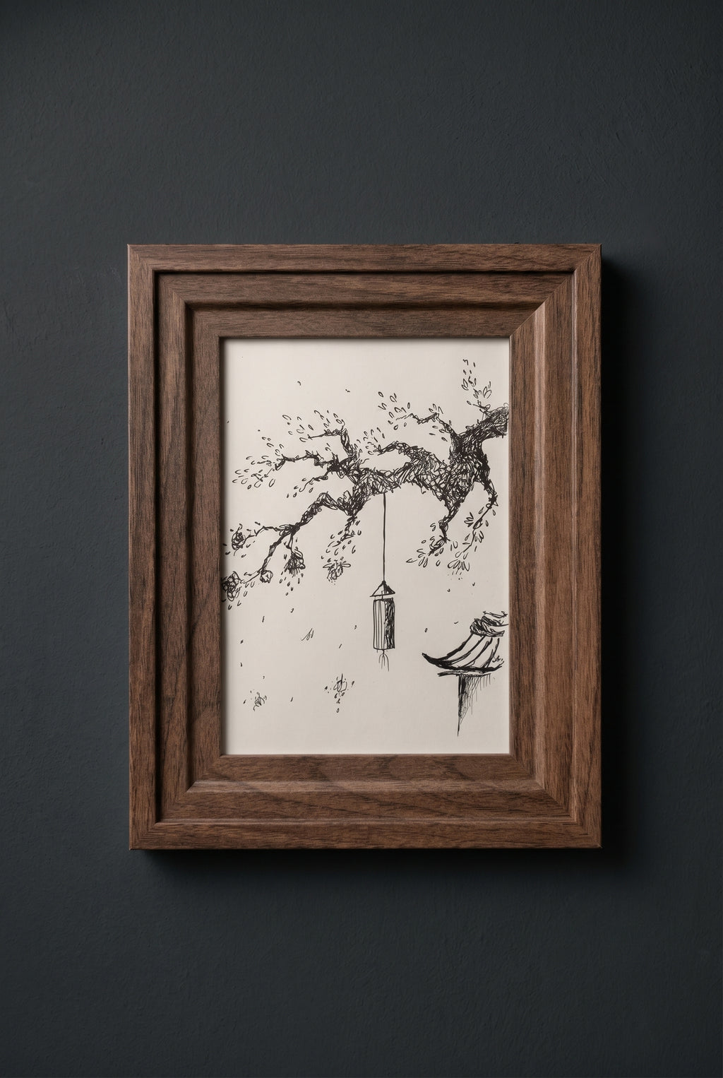 Cherry Blossom | Handmade Framed Poster – Original Artwork Wall Decor