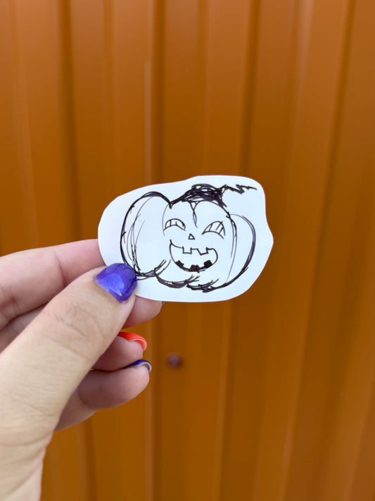 Set of 5 Handmade Pumpkins Stickers