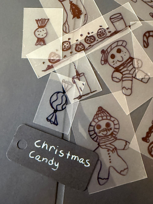 Christmas Candy Handmade Sticker Pack – Original Illustrated Stickers