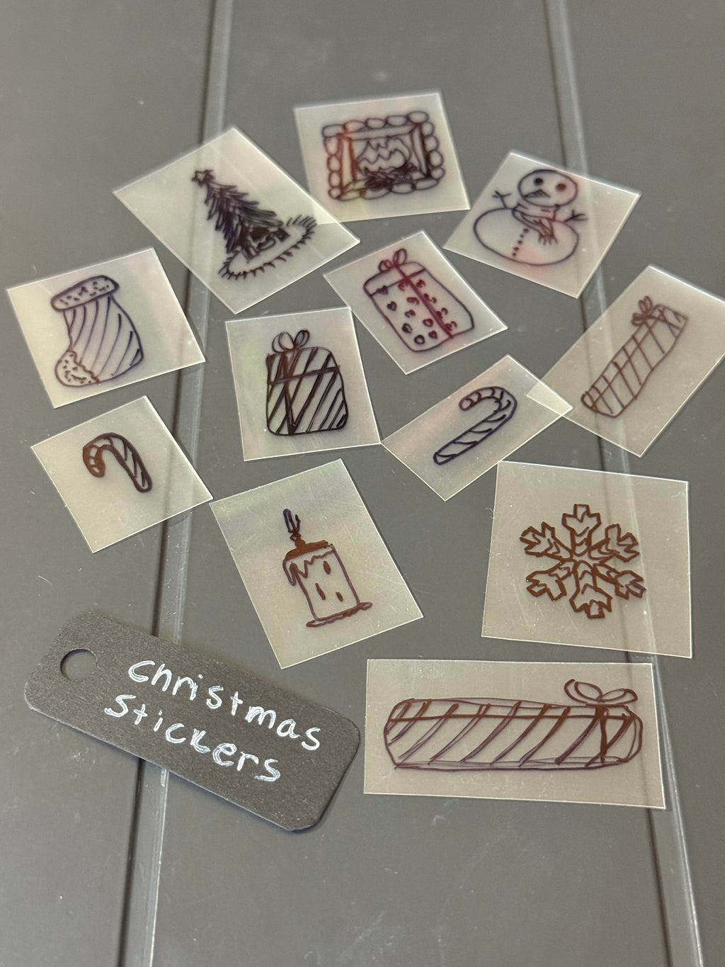 Christmas Handmade Sticker Pack – Original Illustrated Stickers