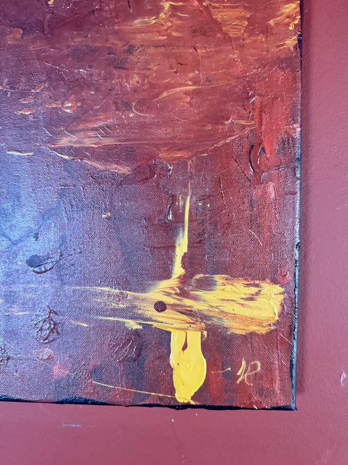 Brown Mess | Original Contemporary Acrylic Painting – 30 x 40 cm Modern Abstract Artwork