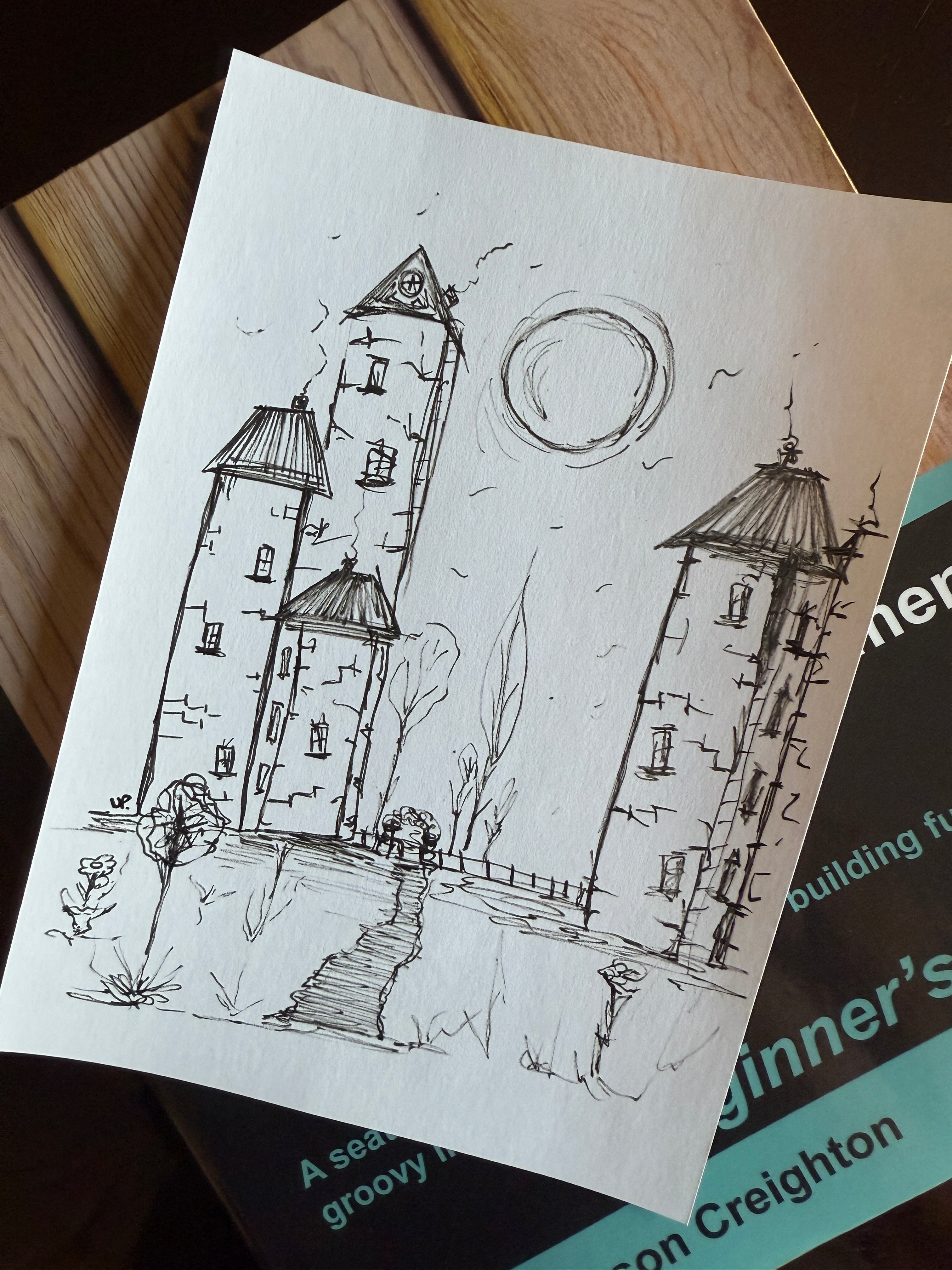 Cartoon City | Framed Handmade Poster