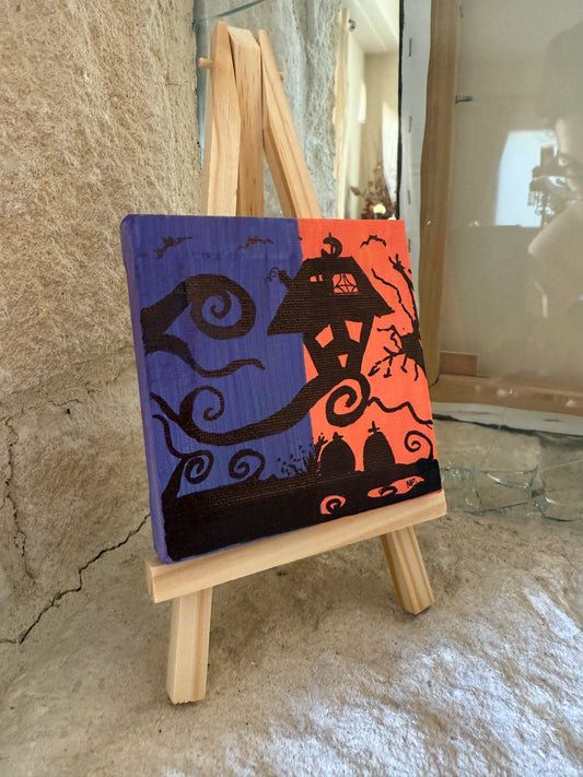 Halloween House Mini Canvas