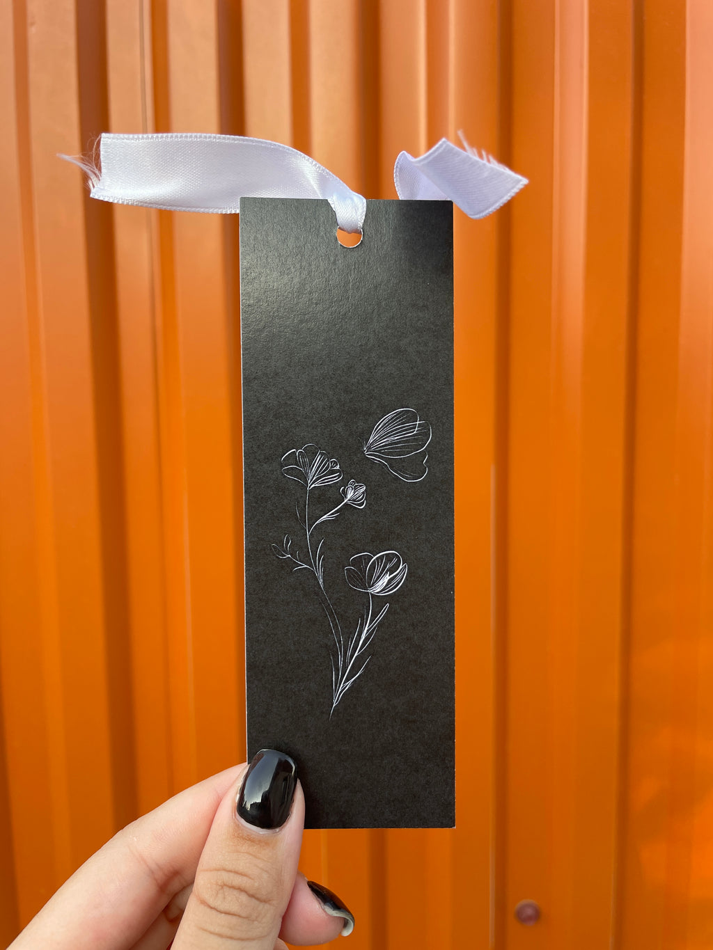 Flower and Butterfly Bookmark with Ribbon