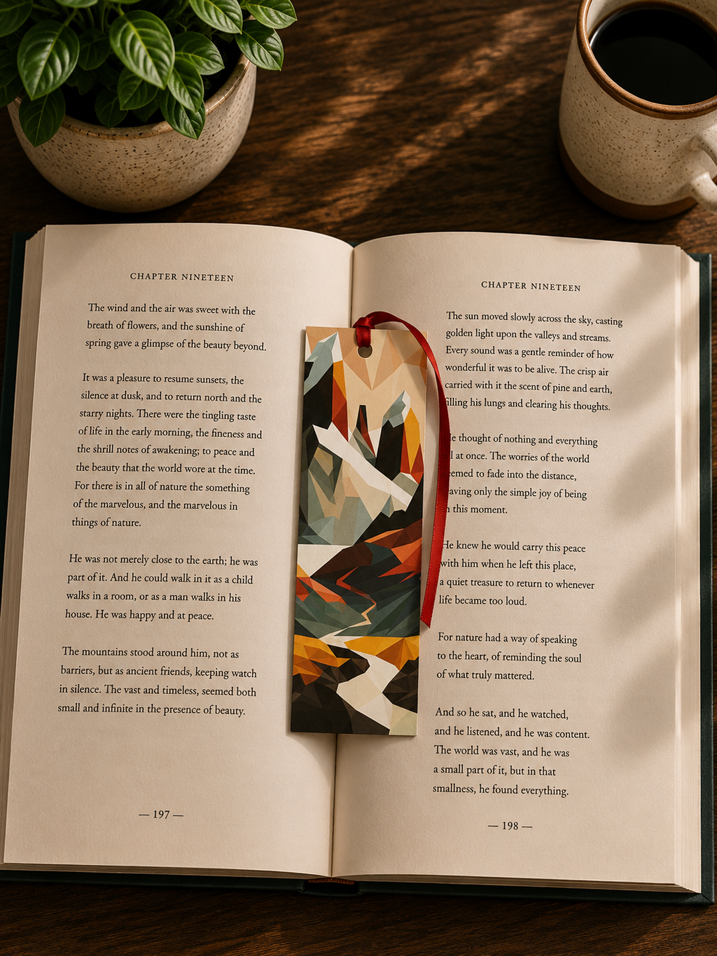 Colorful Mountains | Illustrated Bookmark – Printed Artwork Bookmark