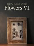 Flowers V.1 | Handmade Framed Poster – Original Artwork Wall Decor