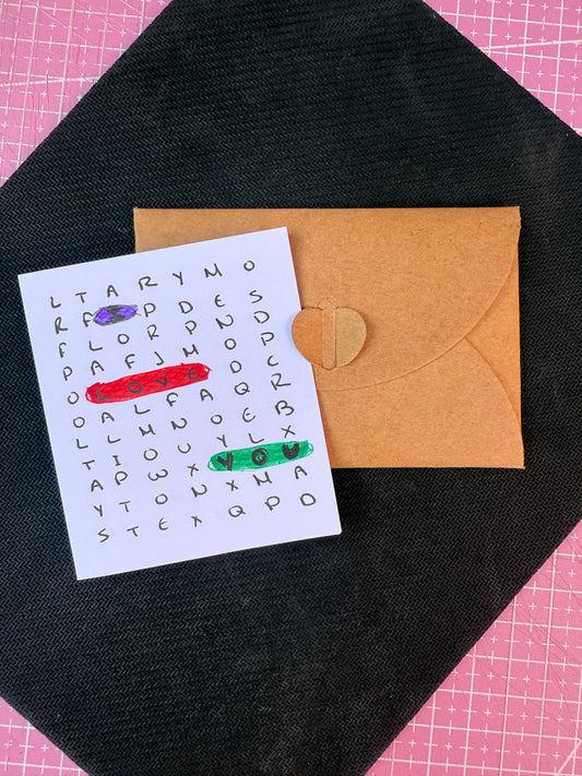 I Love You | Crossword Handmade Card