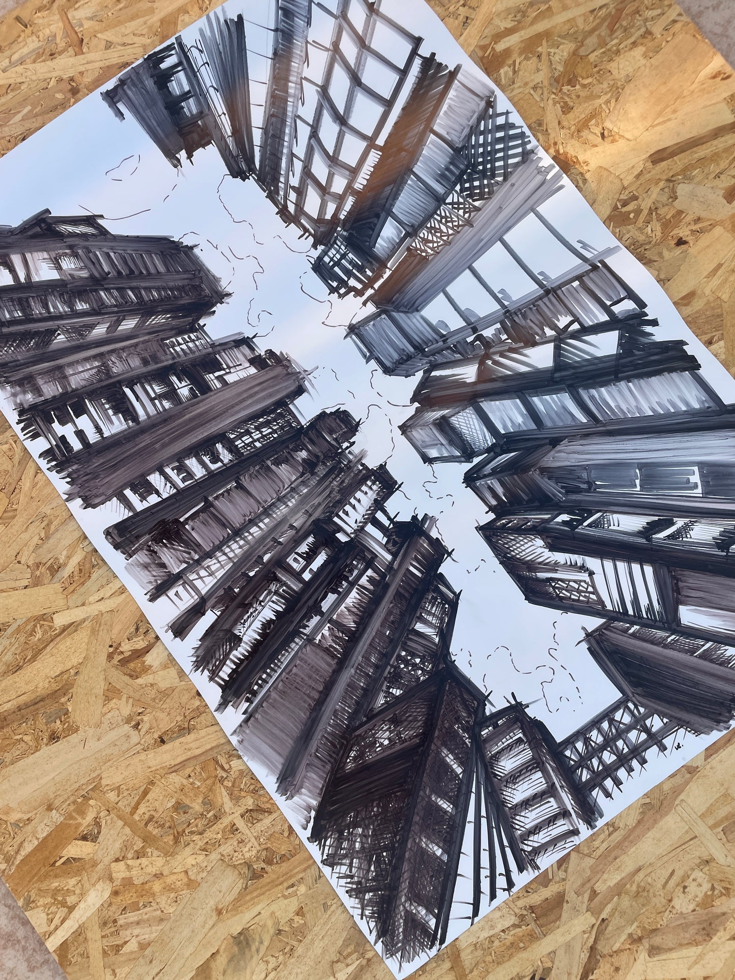 Cityscape Handmade Poster