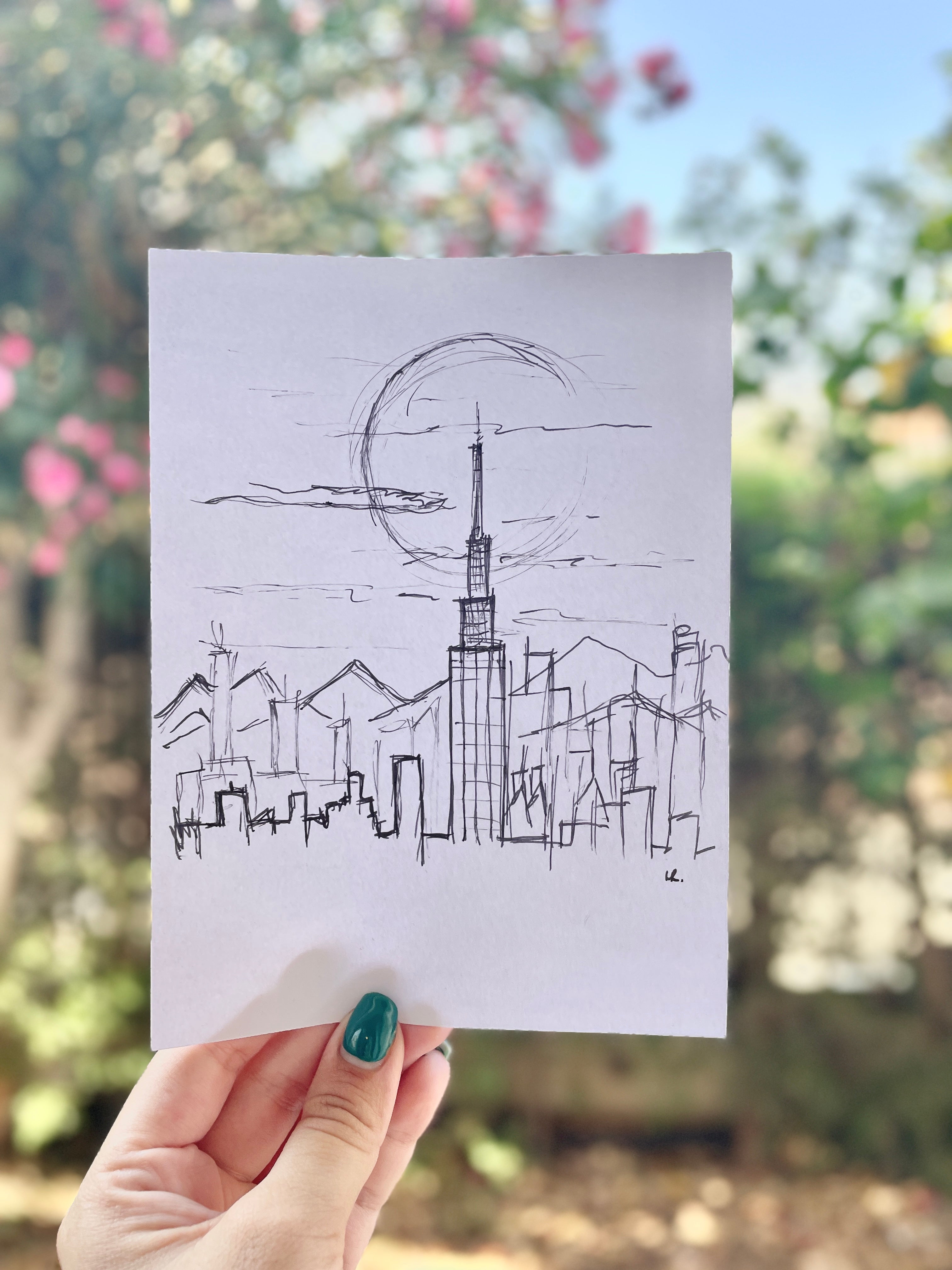 New York Cityscape | Framed Handmade Poster