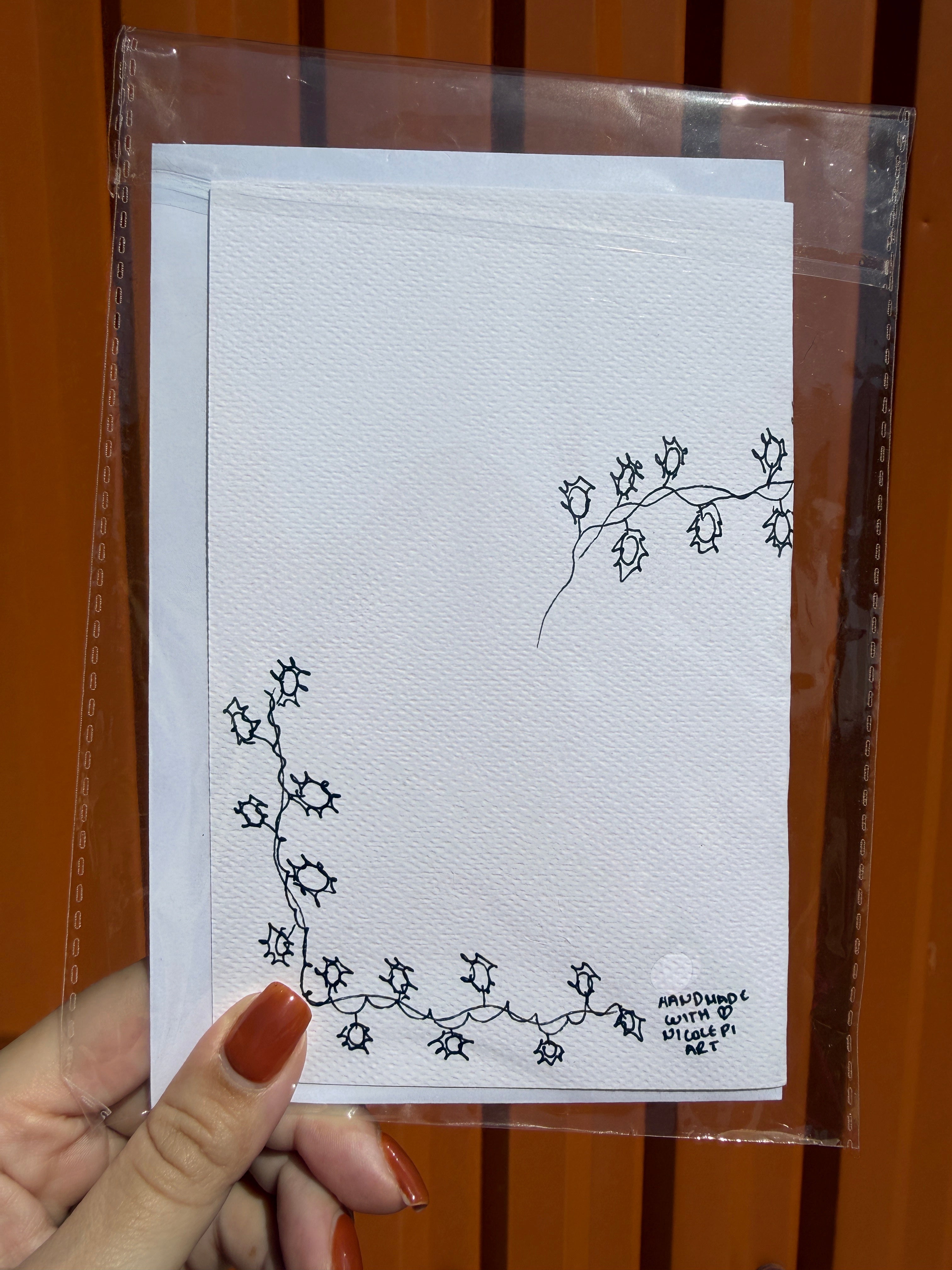 Christmas Lantern | Handmade Greeting Card – Original Illustrated Card