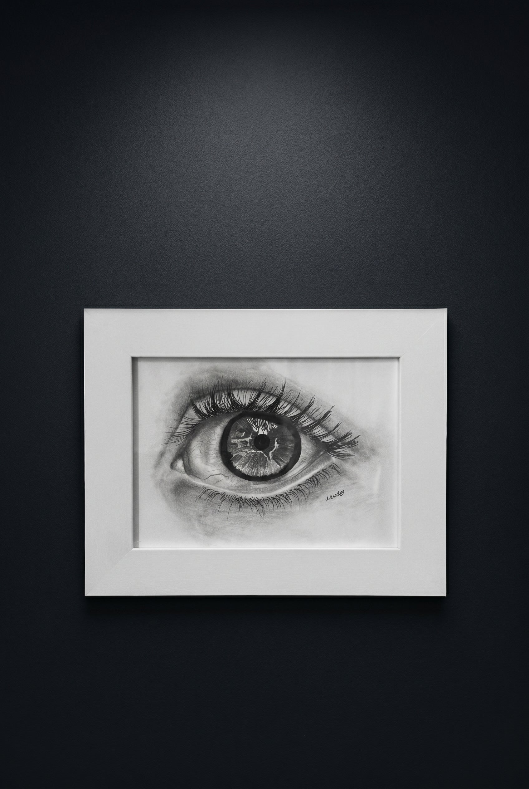 Eye Closeup | Handmade Framed Poster – Original Artwork Wall Decor