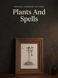 Plants And Spells | Handmade Framed Poster – Original Artwork Wall Decor