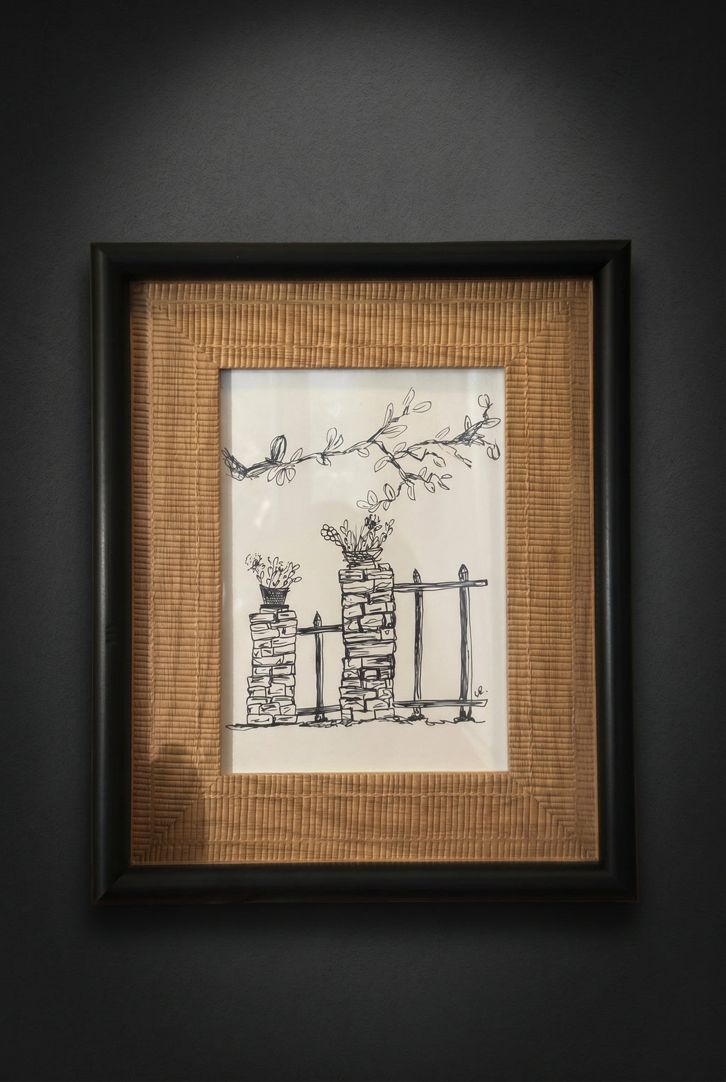 Stylized Wall | Handmade Framed Poster – Original Artwork Wall Decor