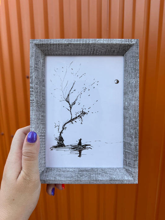 The Cherry Blossom Tree Poster | Original Handmade Art