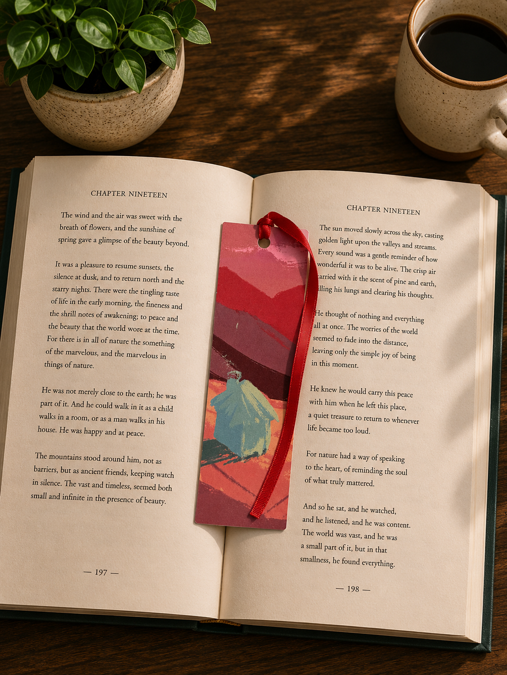 Colorful Mountains | Illustrated Bookmark – Printed Artwork Bookmark