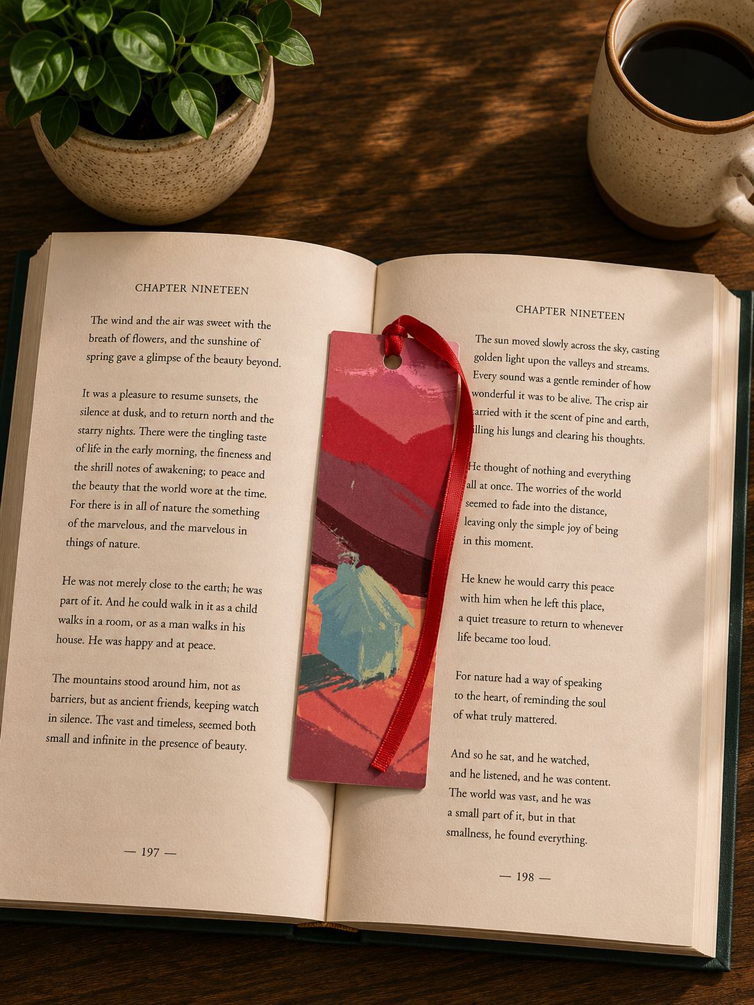 Colorful Mountains | Illustrated Bookmark – Printed Artwork Bookmark