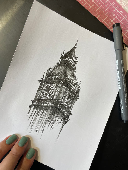 The Big Ben Poster | Original Handmade Art