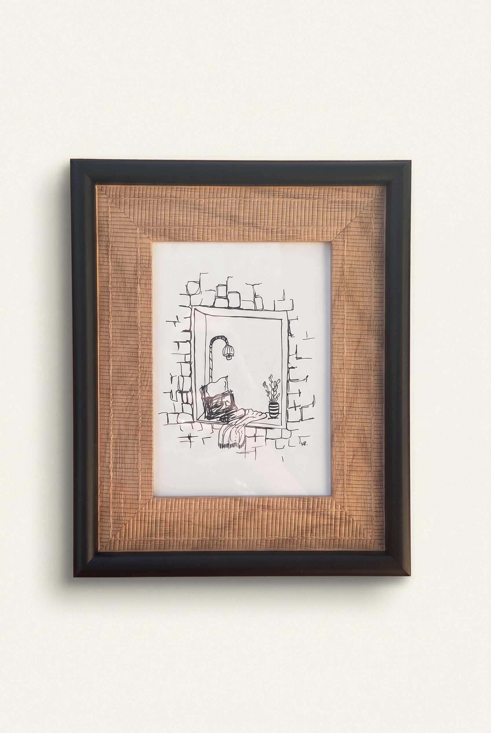 Stylized Window | Handmade Framed Poster – Original Artwork Wall Decor