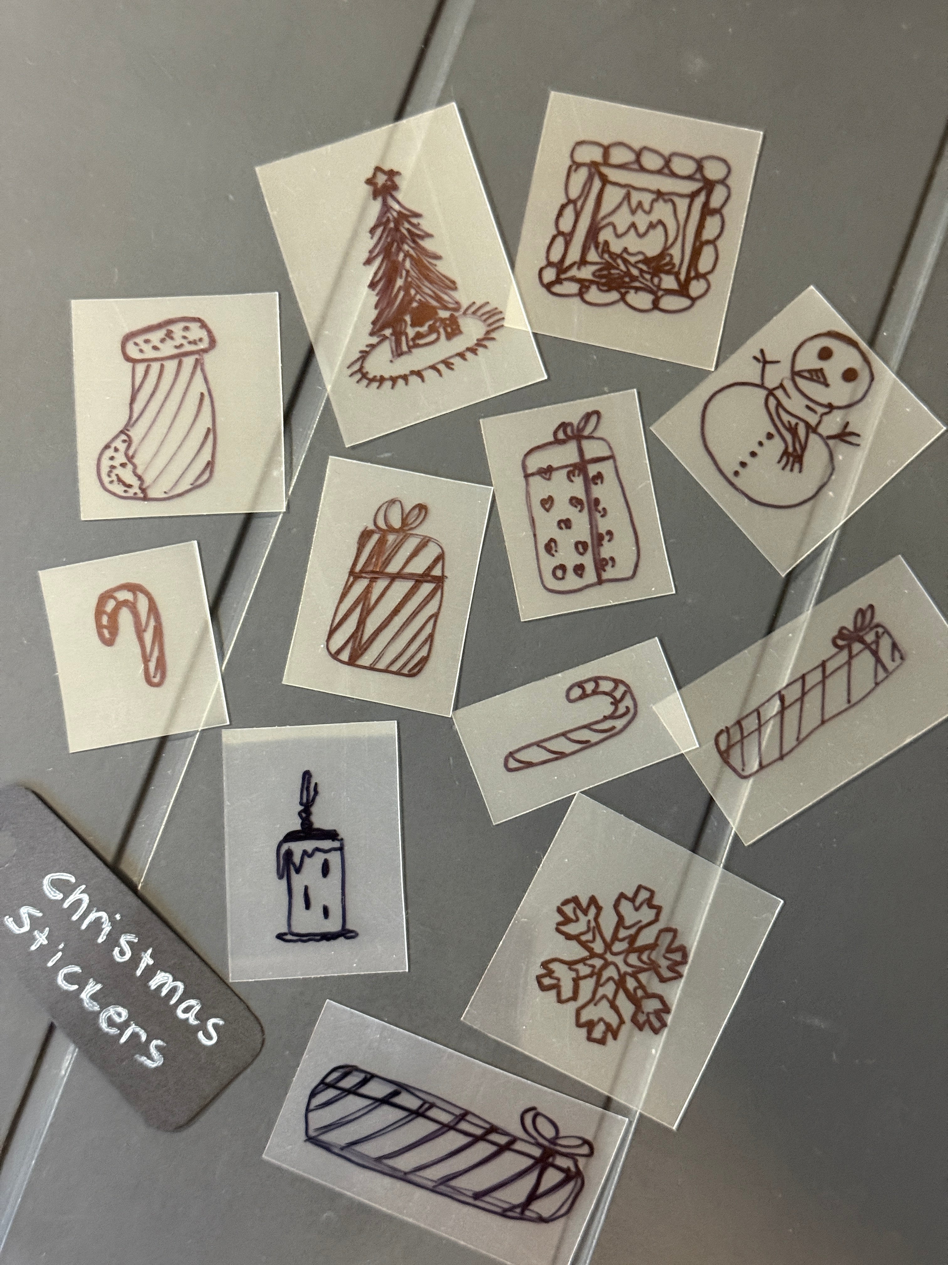 Christmas Handmade Sticker Pack – Original Illustrated Stickers