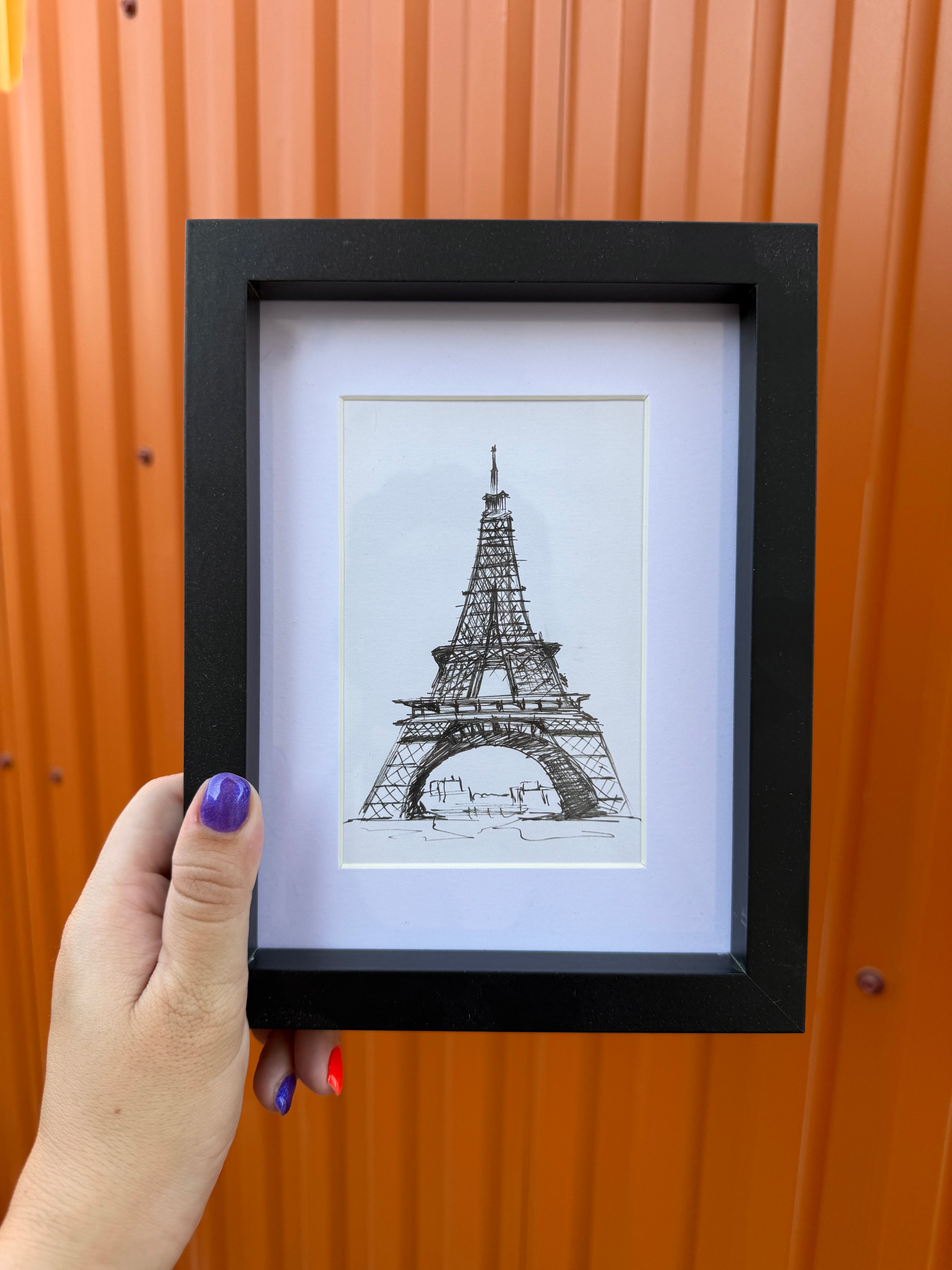 Eiffel Tower | Framed Handmade Poster