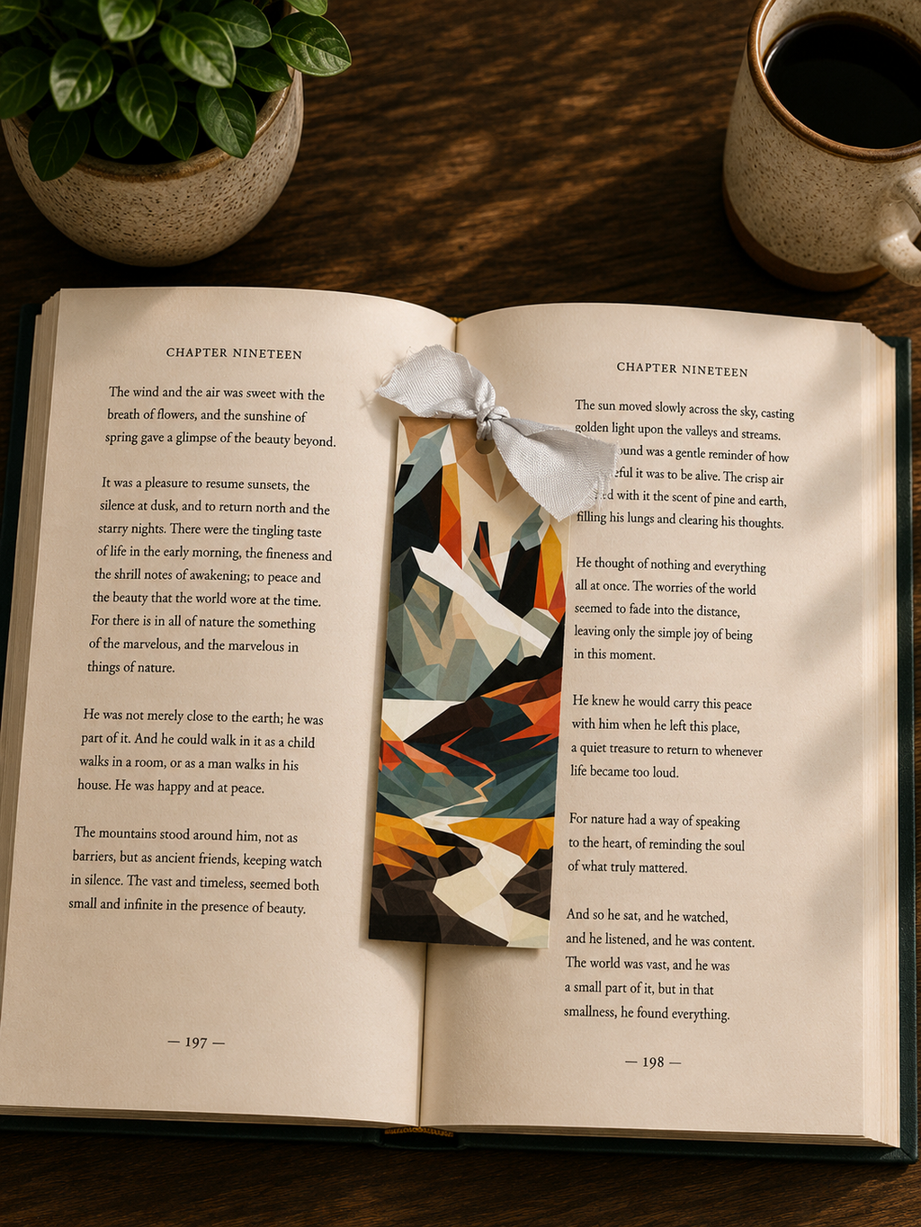 Colorful Mountains | Illustrated Bookmark – Printed Artwork Bookmark