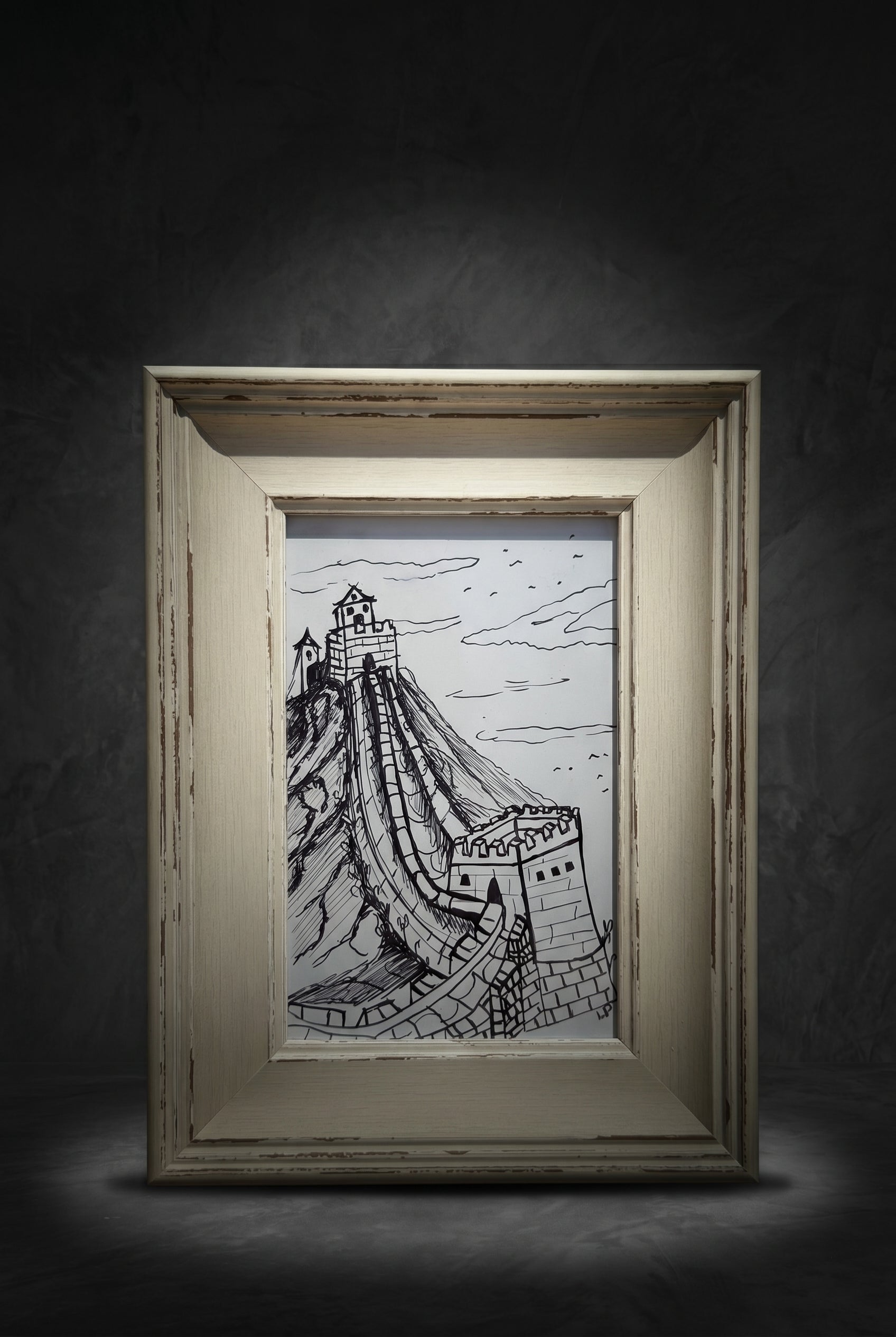 Shanghai China | Handmade Framed Poster – Original Artwork Wall Decor